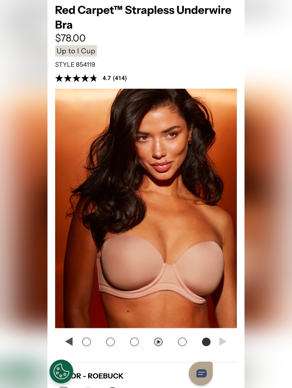 Wacoal Red Carpet™ Strapless Underwire Bra in Roebuck (Nude) 34DDD - NWT!